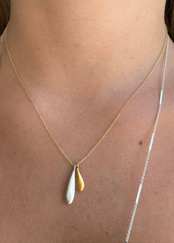 Philippa Roberts | Multi Drop Necklace Mixed Metal