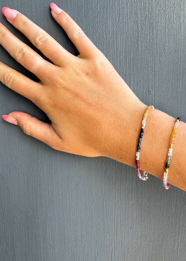 Philippa Roberts | Multi Sapphire Beads Bracelet | Vermeil