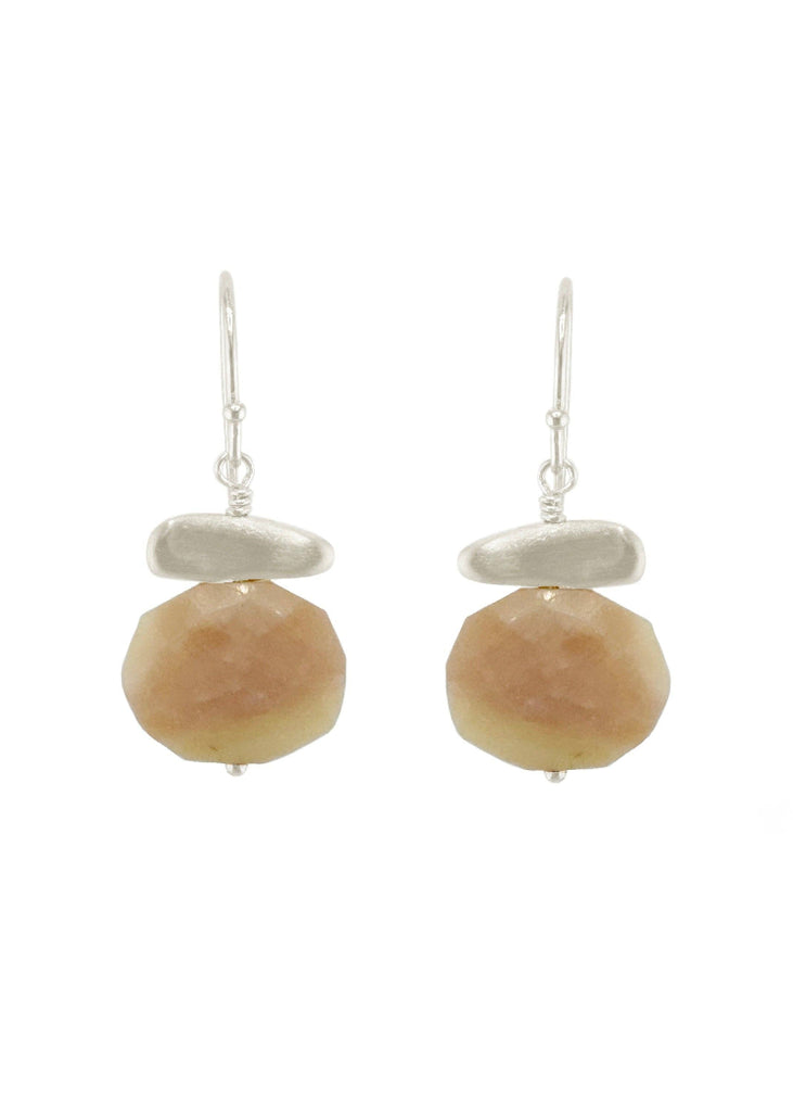 Philippa Roberts | Nugget Earrings | Pink Opal