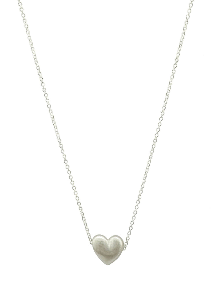 Philippa Roberts | Puffy Heart Necklace | Silver
