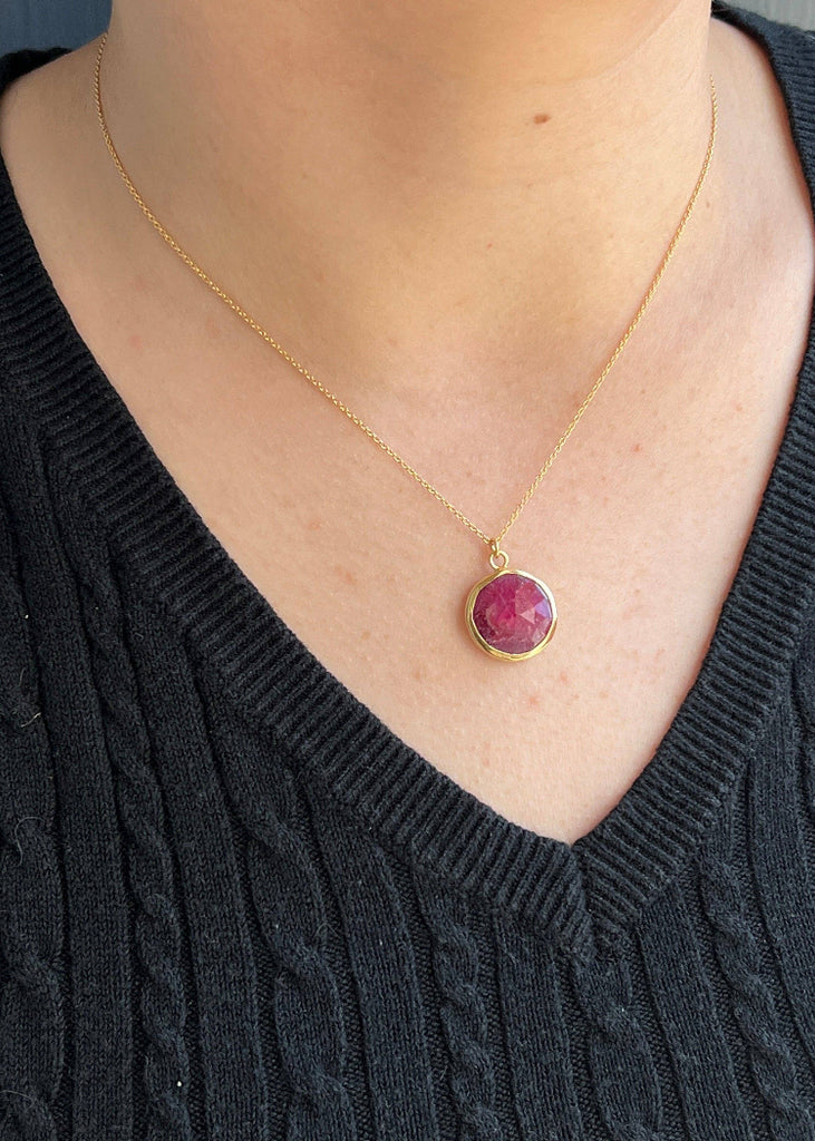 Philippa Roberts | Round Ruby Necklace | Vermeil