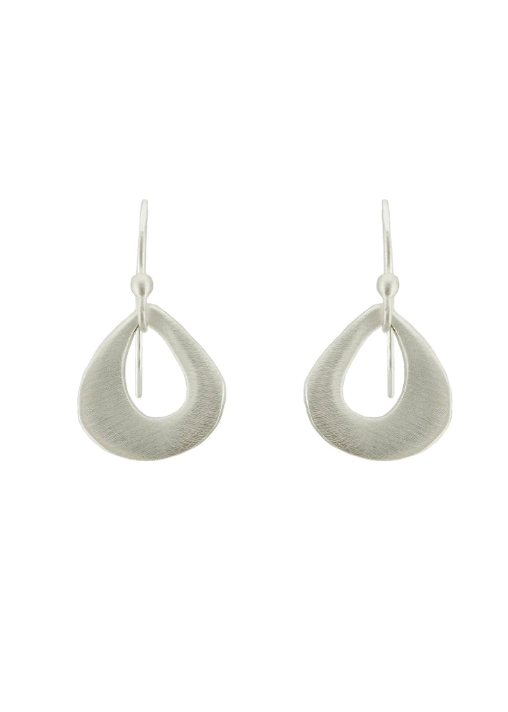 Philippa Roberts | Small Open Drop Earrings | Silver