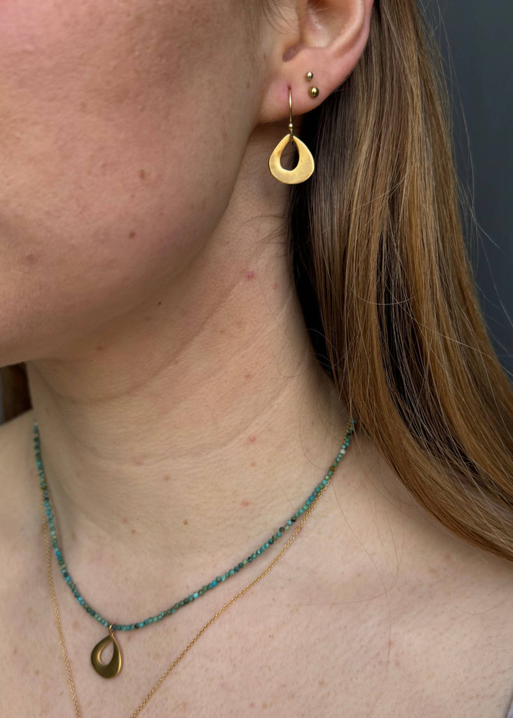 Philippa Roberts | Small Open Drop Earrings | Vermeil