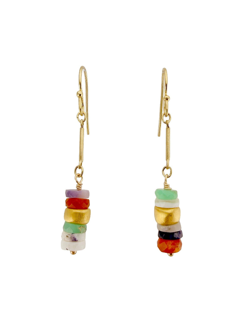 Philippa Roberts | Stacked Opal Earrings | Vermeil