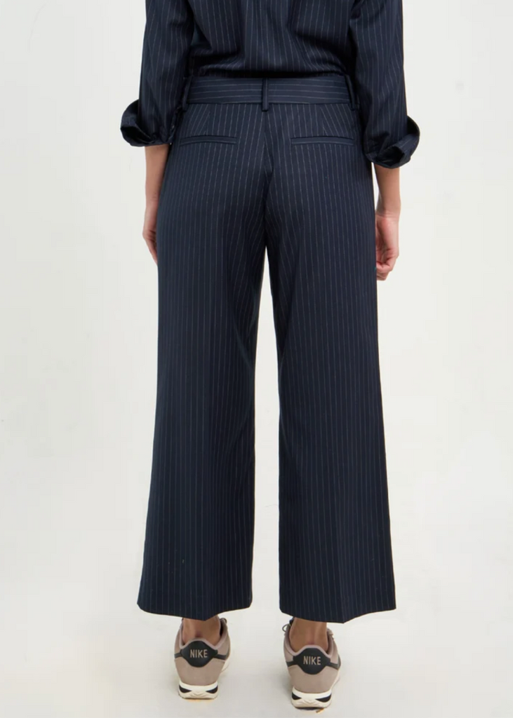 Phoebe Jon | Aria Cropped Pant in Pinstripe