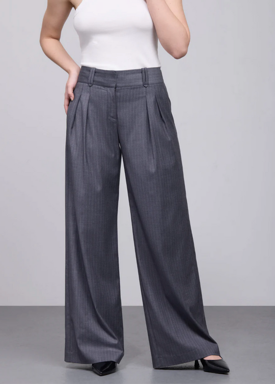 Phoebe Jon | Liza Pinstripe Pleated Pant