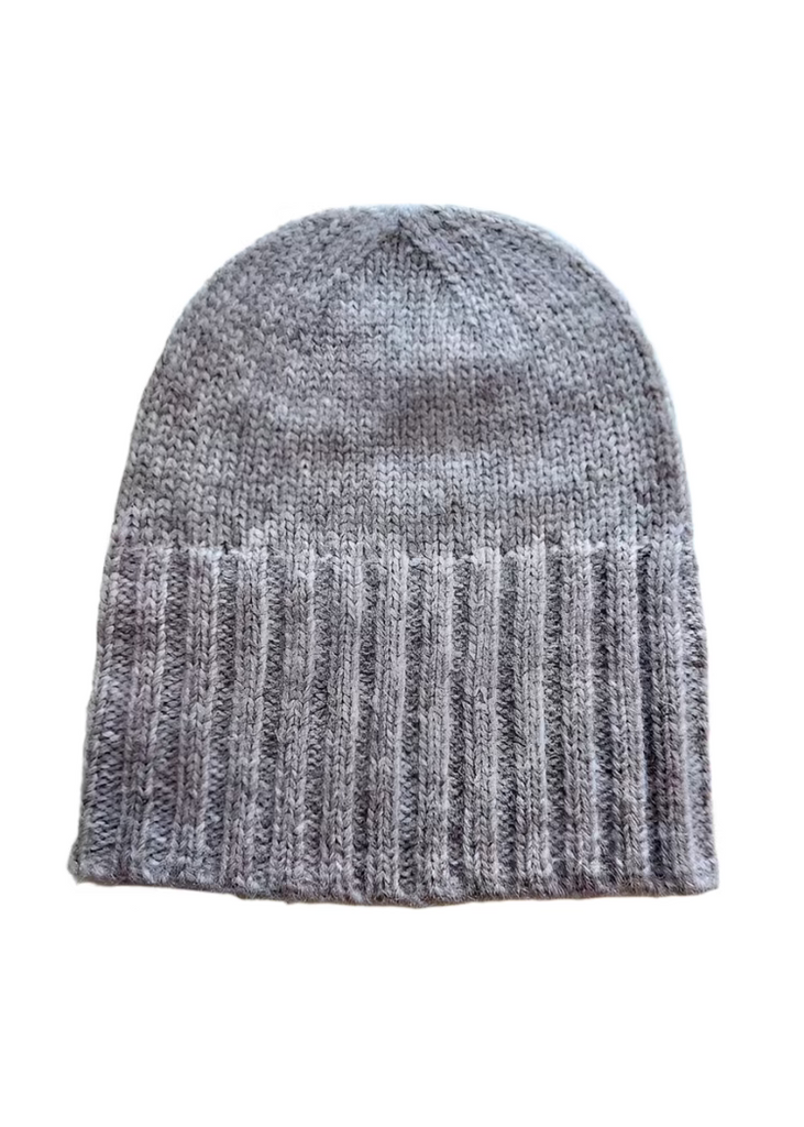 Alpaca Hand Knit Flat Hat Pink Sand