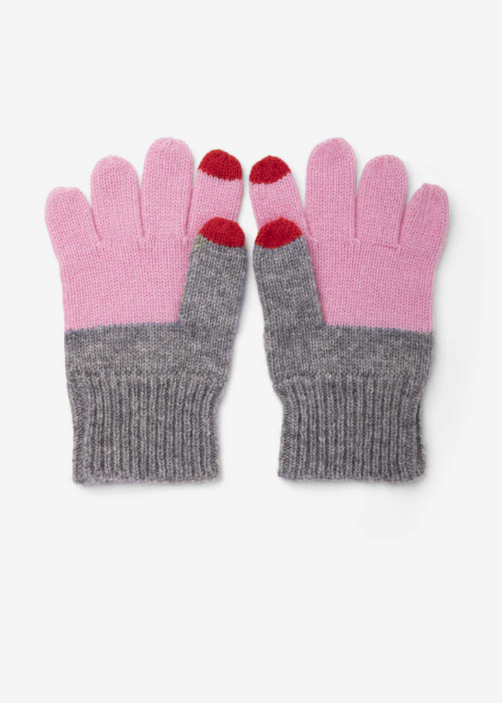 Pink/Red The Kids Being Kids Gloves | 1-2 Years Old