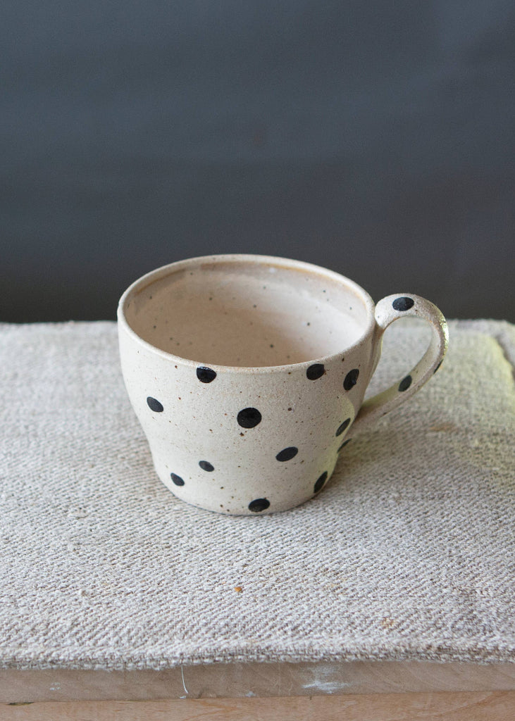 Polli Pots | Large Coffee Mug | Black Dots