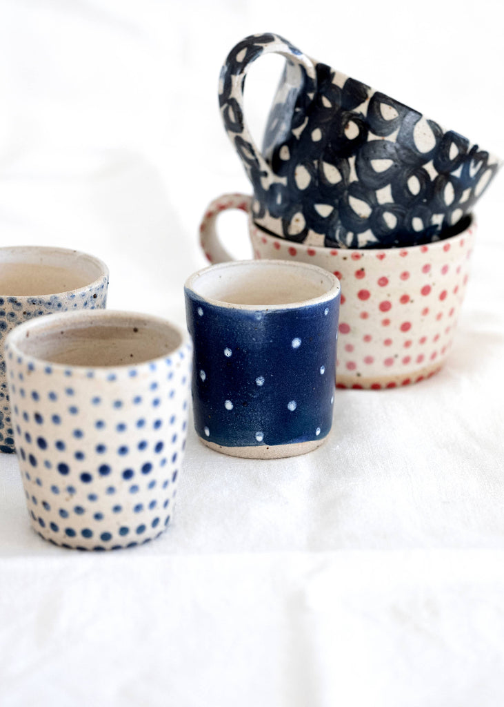 Polli Pots | Large Coffee Mug | Black + White
