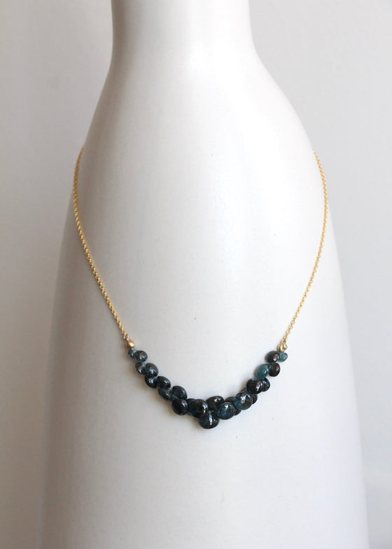 Rachel Atherley | Caviar Scoop Necklace in 14k Gold + Orissa Kyanite