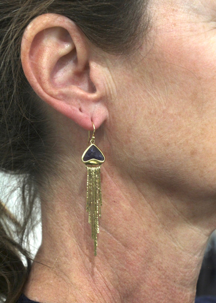 Rachel Atherley | Jellyfish Earring in 18k + Tanzanite