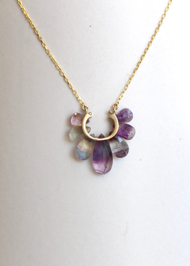 Rachel Atherley | Small Peacock Pendant in Fluorite + 14kg