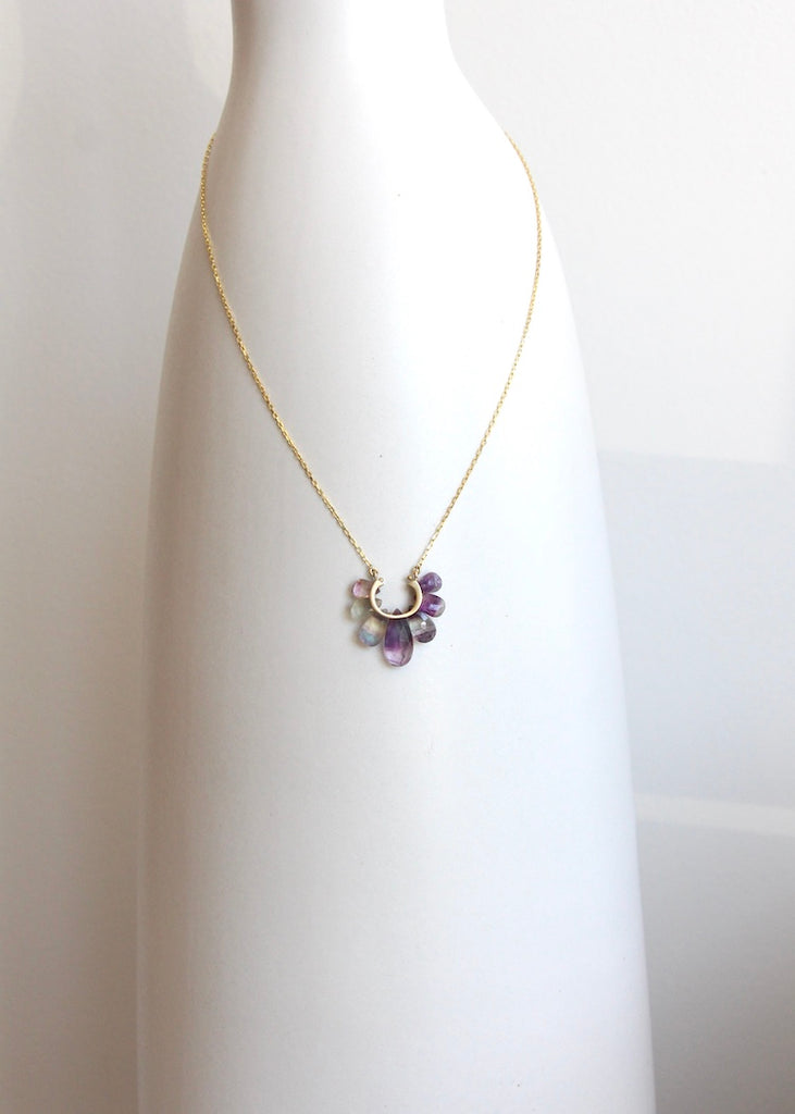 Rachel Atherley | Small Peacock Pendant in Fluorite + 14kg