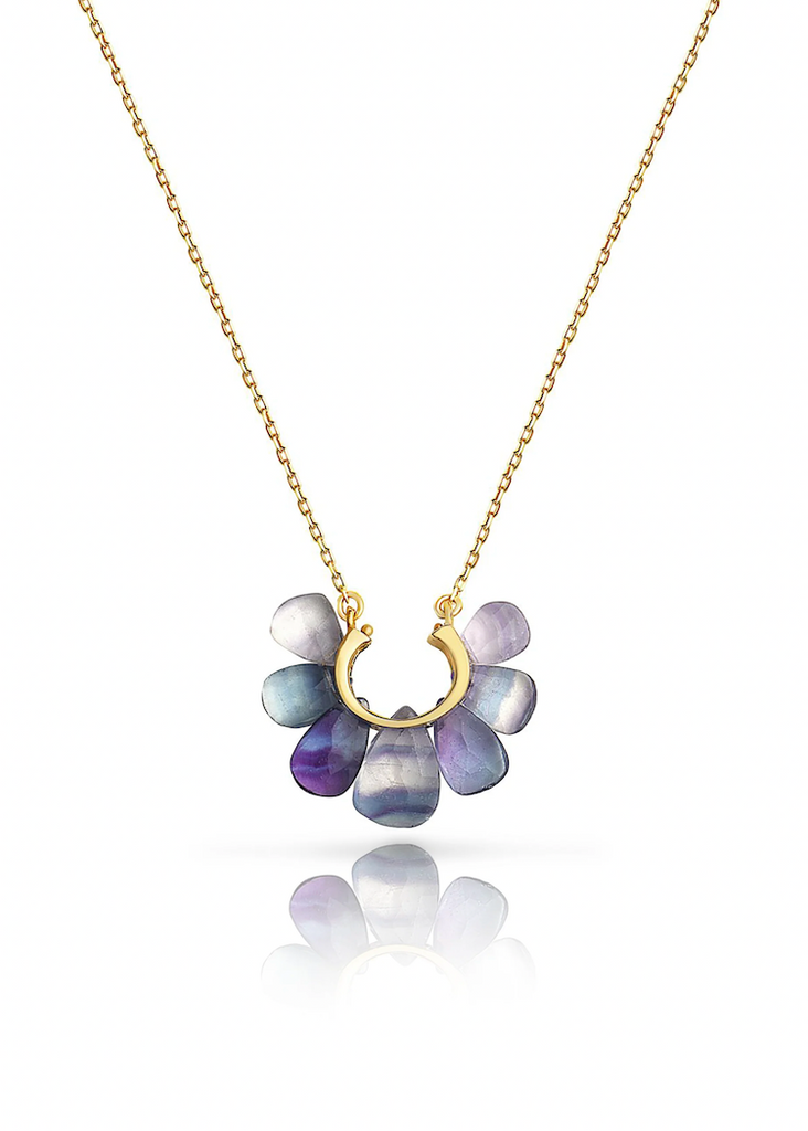 Rachel Atherley | Small Peacock Pendant in Fluorite + 14kg