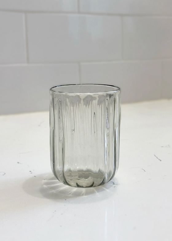 Recycled Handblown Fluted Tumbler | Medium