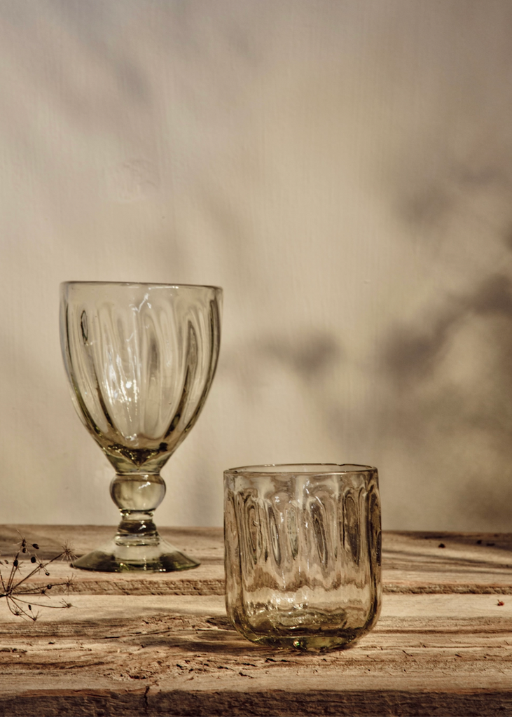 Recycled Handblown Fluted Tumbler | Small