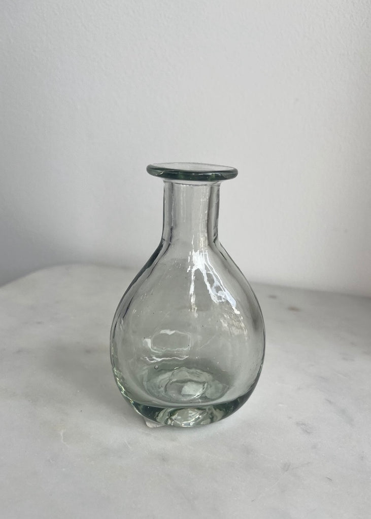 Recycled Handblown Glass | Small Curved Vase