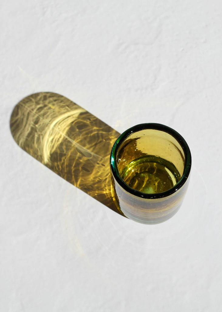Recycled Handblown Glass | Mini Tumbler | Amber/Aqua