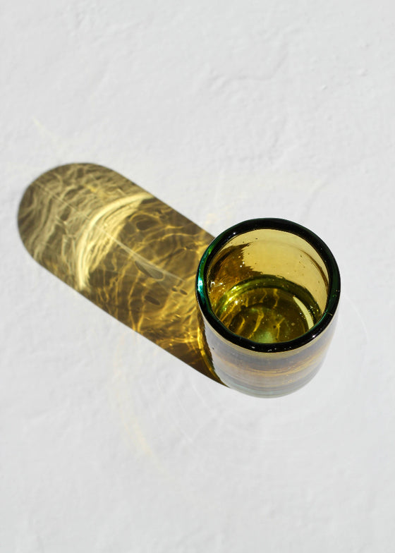Recycled Handblown Glass | Mini Tumbler | Amber/Aqua