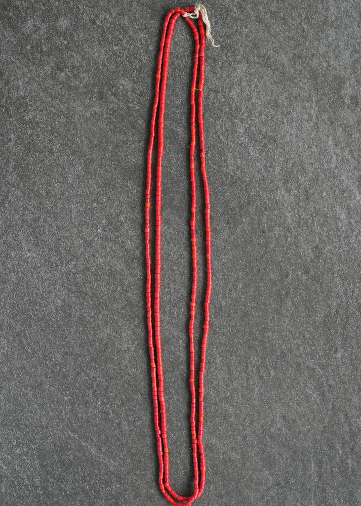 Red Flat Ended Seed Beads