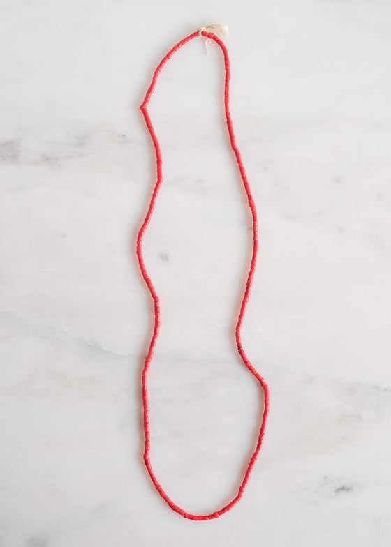 Red Flat Ended Seed Beads