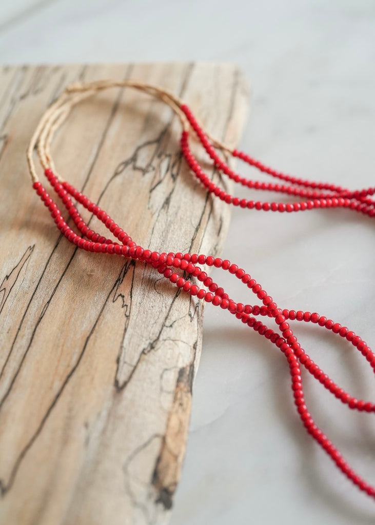 Red Whiteheart Trade Beads