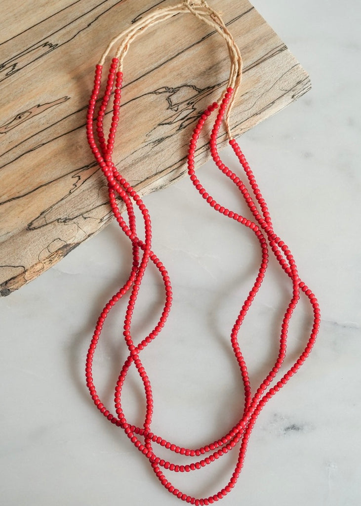 Red Whiteheart Trade Beads