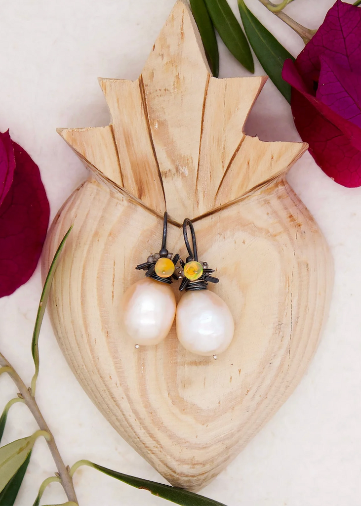 River Song | Baroque Pearl Fringe Earrings