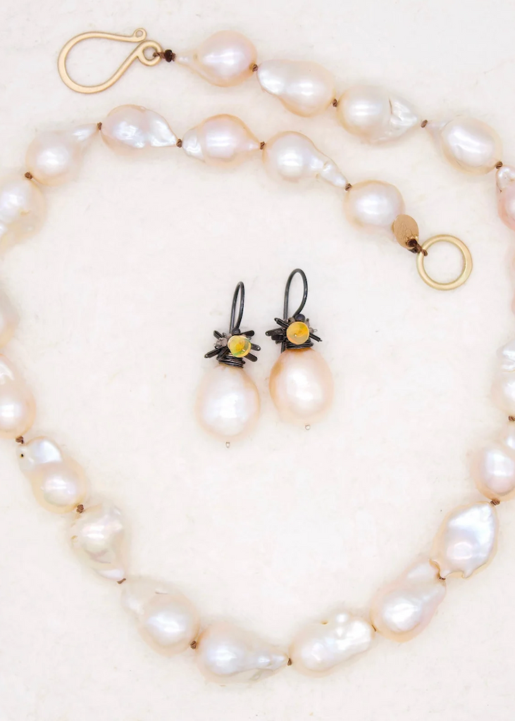 River Song | Baroque Pearl Fringe Earrings