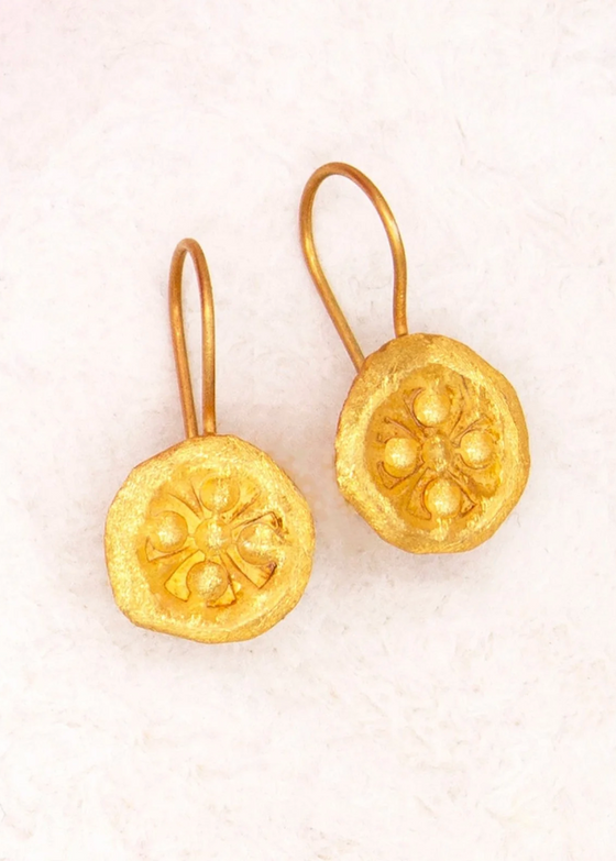 River Song | Flower Coin Talisman Earrings