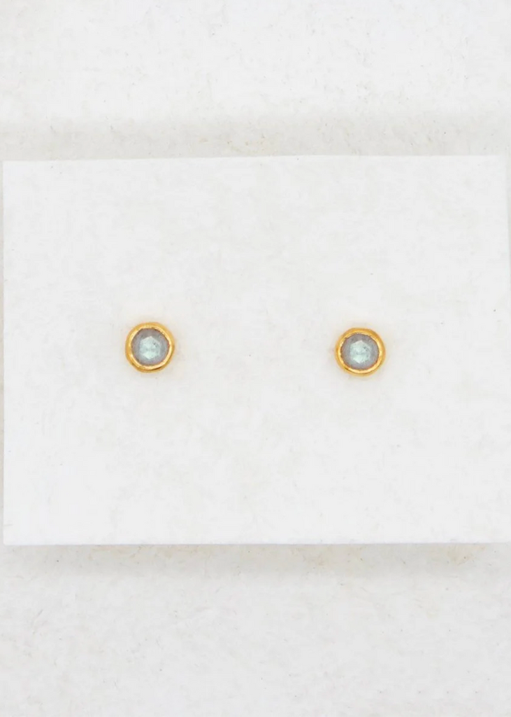 River Song | Gem Dot Studs | Labradorite