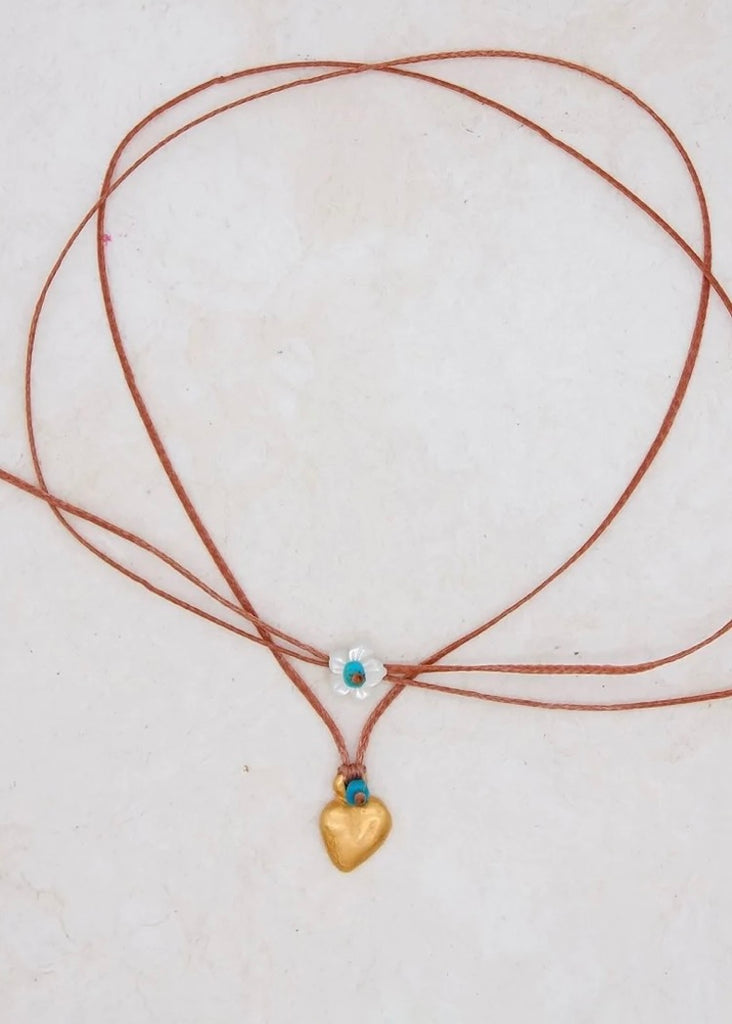 River Song | Golden Sweetheart Milagro Necklace