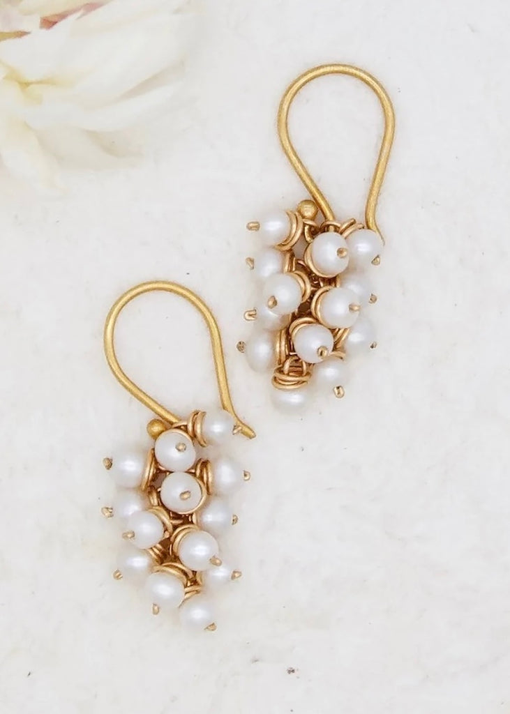 River Song | Japanese Pearl Cluster Earrings