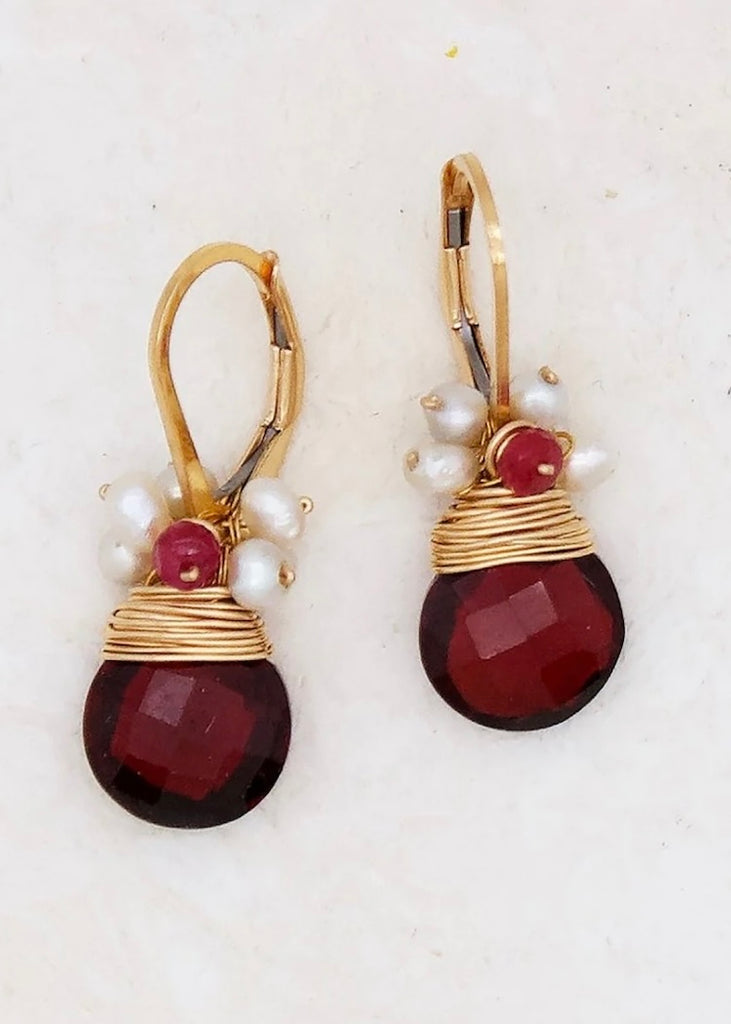 River Song | Regal Garnet Fringe Earrings