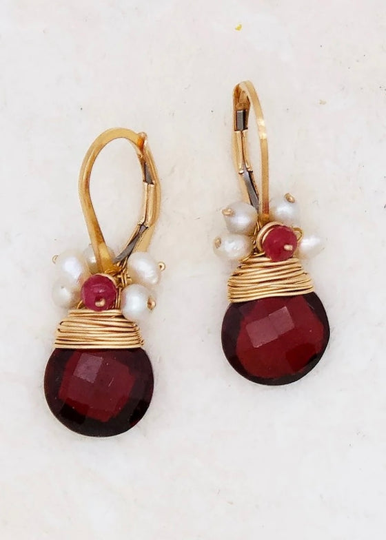 River Song | Regal Garnet Fringe Earrings