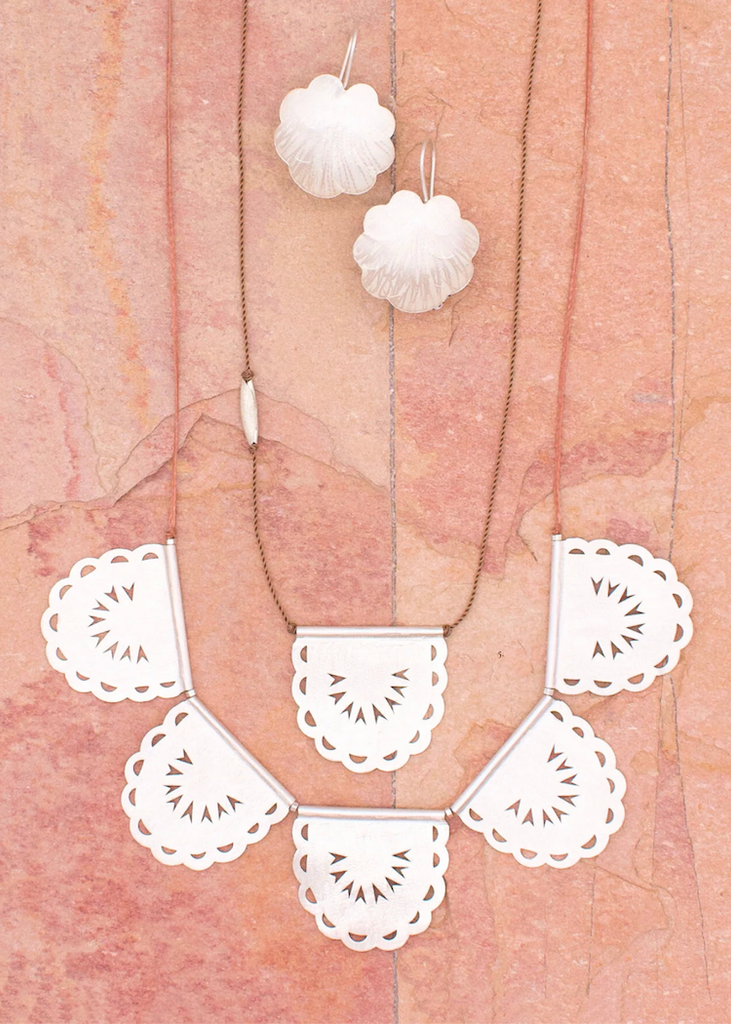 River Song | Silver "Papel Picado" Garland Necklace