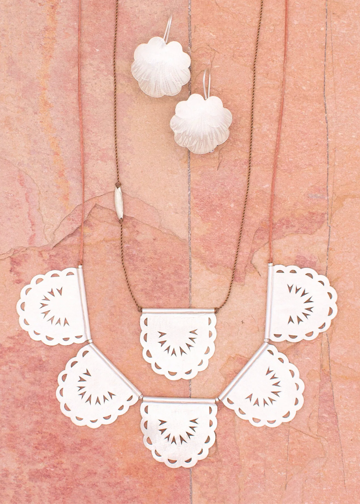 River Song | Silver "Papel Picado" Talisman Necklace