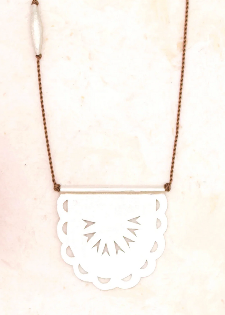 River Song | Silver "Papel Picado" Talisman Necklace