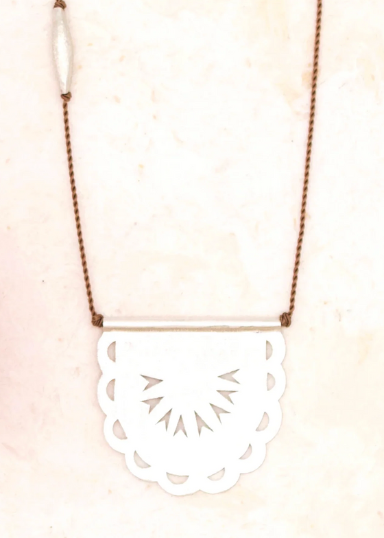 River Song | Silver "Papel Picado" Talisman Necklace