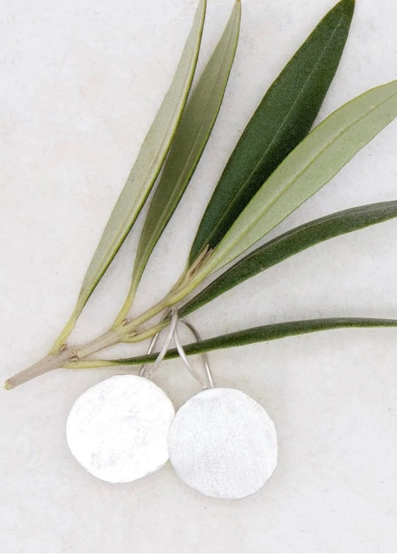 River Song | Sterling Silver Coin Earrings