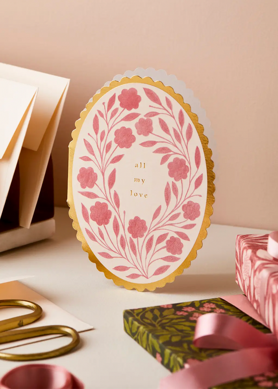 Wanderlust Paper Co | Rose Flora 'All My Love' Card