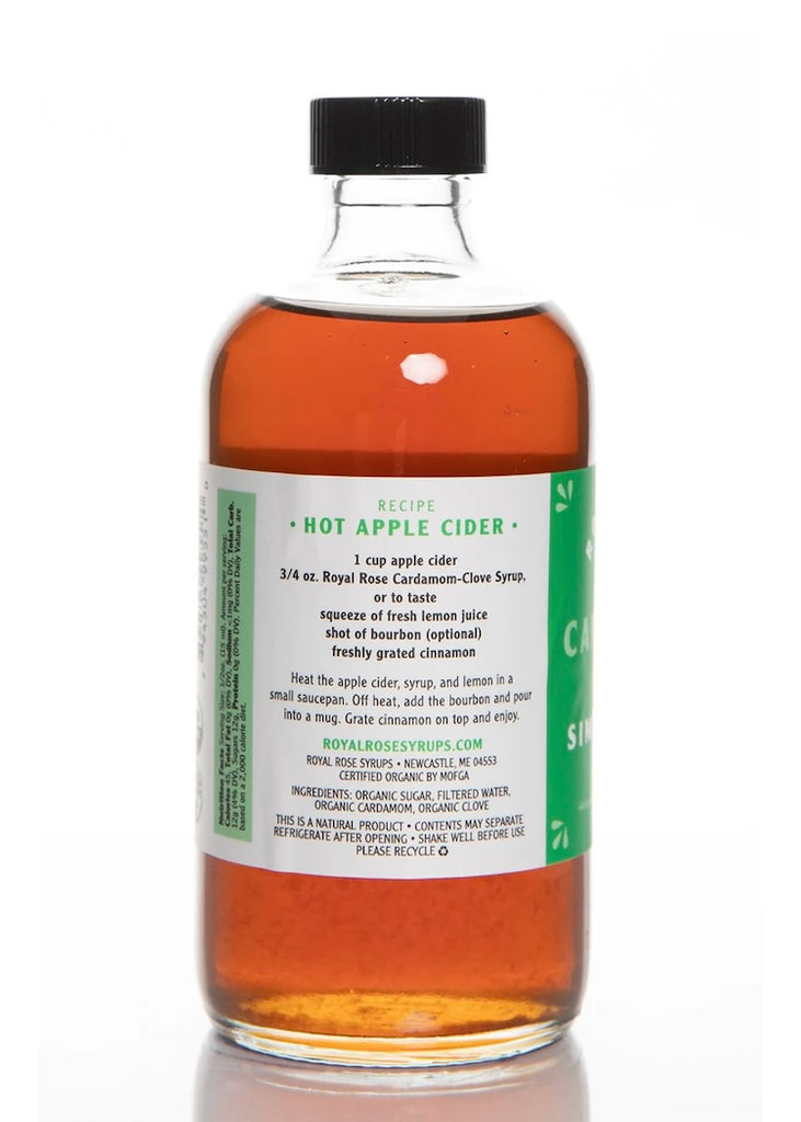Royal Rose | Cardamom Clove Organic Simple Syrup