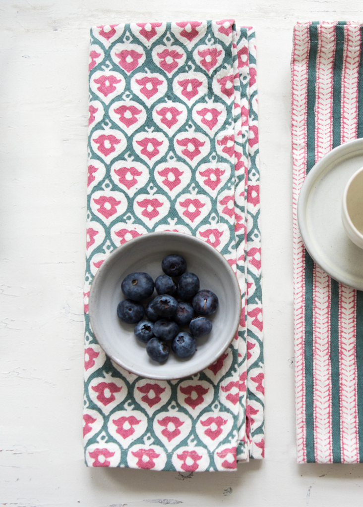 Rozablue | Kitchen Towel in Bells Strawberry Green