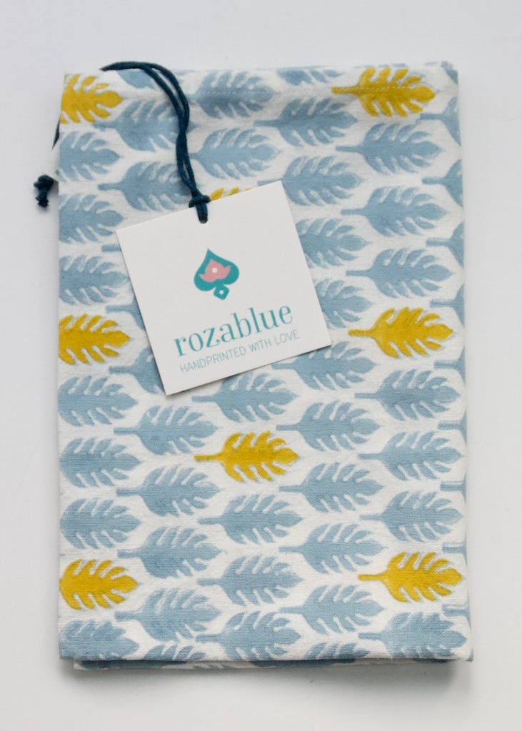 Rozablue | Kitchen Towel in Yellow Curry Leaves