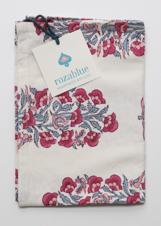 Rozablue | Kitchen Towel in Nightingale Carmine