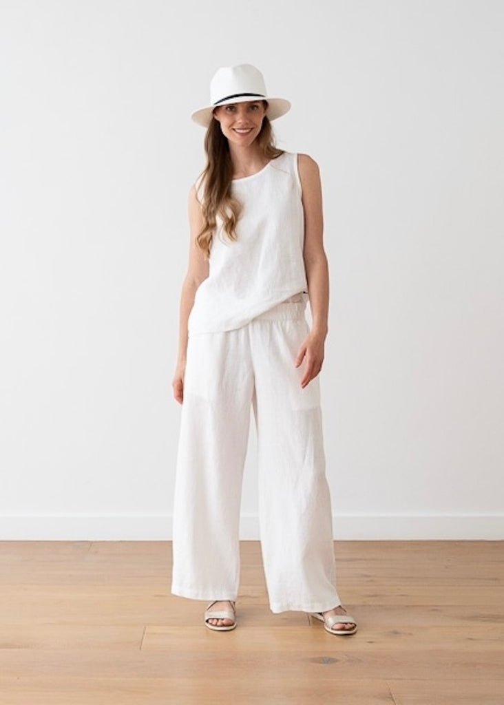 Solaire Linen | Ruth Trousers White