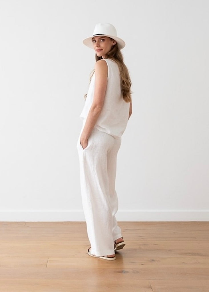 Solaire Linen | Ruth Trousers White