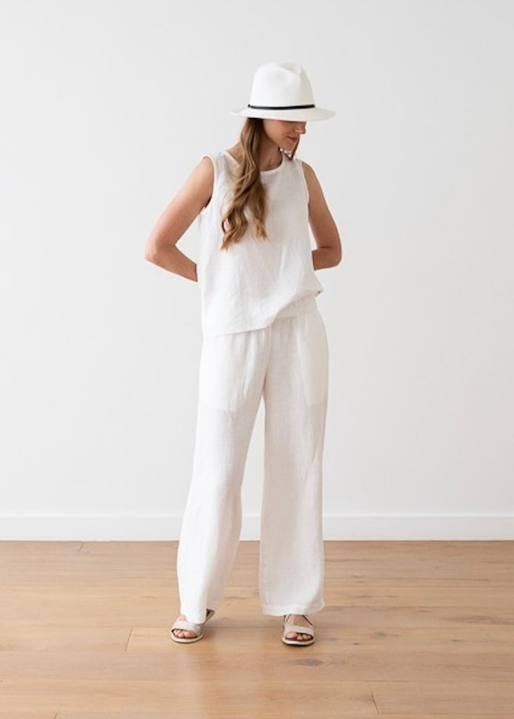 Solaire Linen | Ruth Trousers White