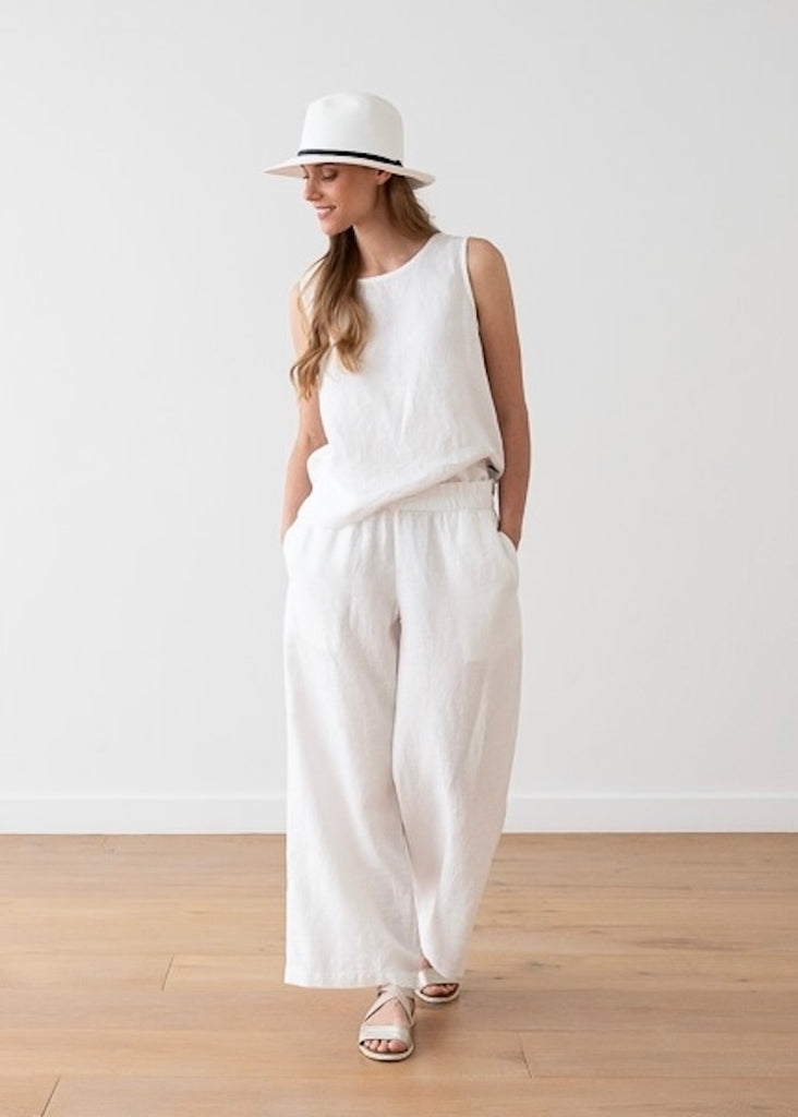 Solaire Linen | Ruth Trousers White